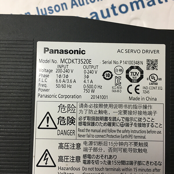 Panasonic MCDKT3520E AC servo drive