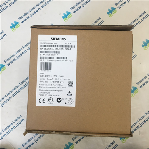 SIEMENS 6SE6440-2AD25-5CA1 MICROMASTER 440 built-in class A filter 380-480 V 