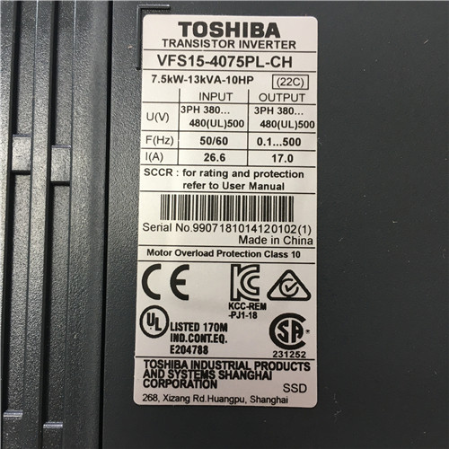 TOSHIBA VFS15-4075PL-CH Invertor