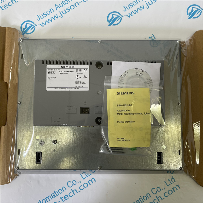 SIEMENS touch keyboard control panel 6AV6647-0AE11-3AX0 SIMATIC HMI KTP1000 Basic Color DP, Basic Panel, Key/touch operation, 10" TFT display, 256 colors