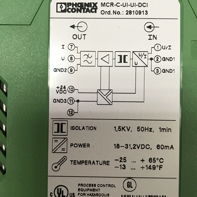 PHOENIX Isolation amplifier 2810913