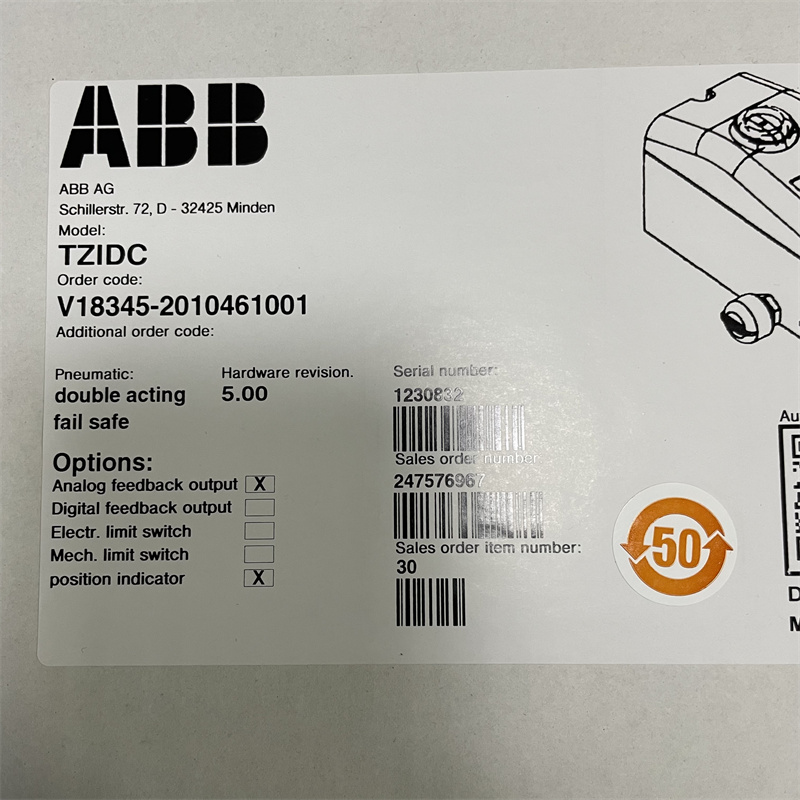 ABB positioner V18345-2010461001