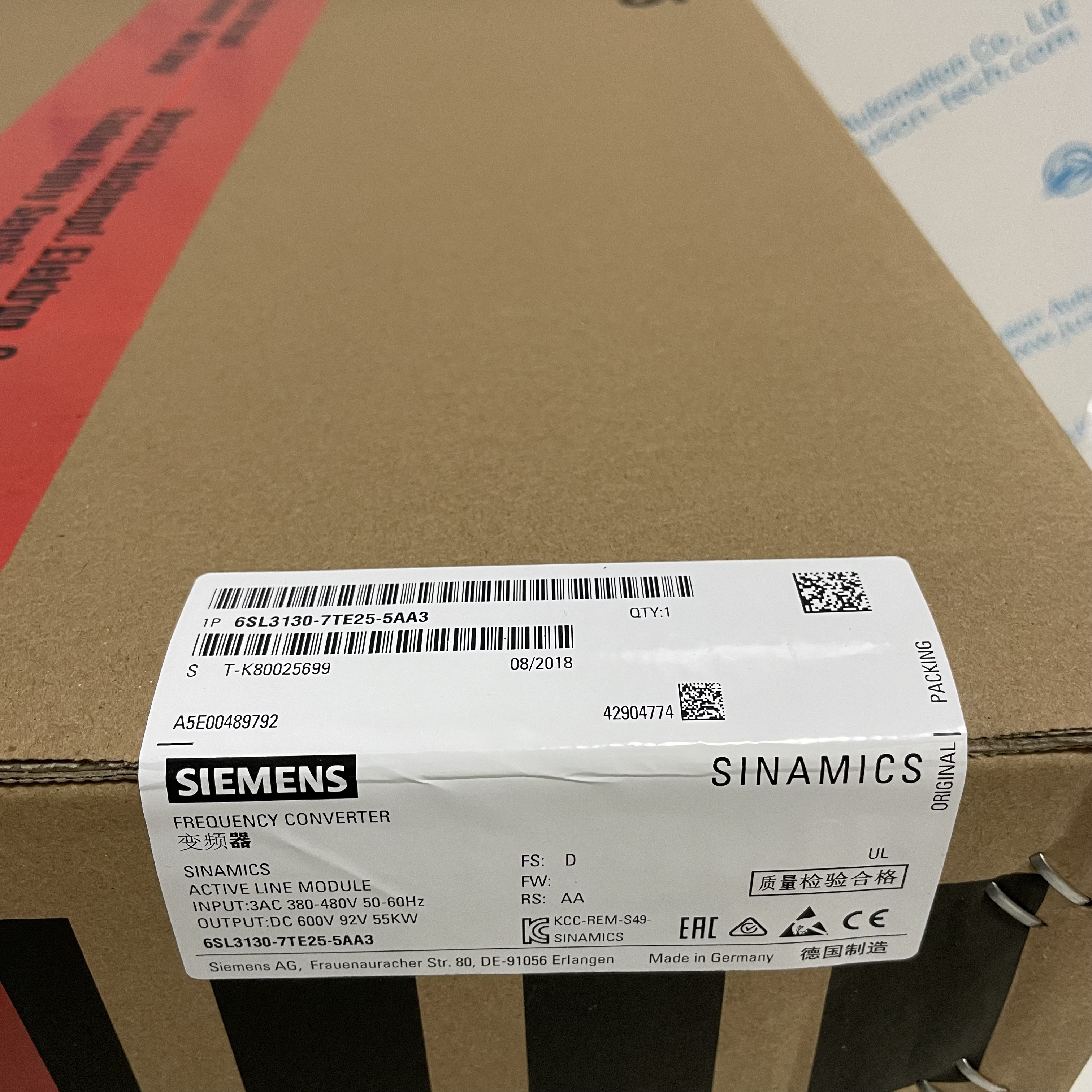 SIEMENS Power module frequency converter 6SL3130-7TE25-5AA3