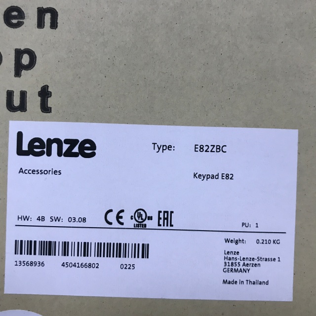 Lenze Inverter panel E82ZBC