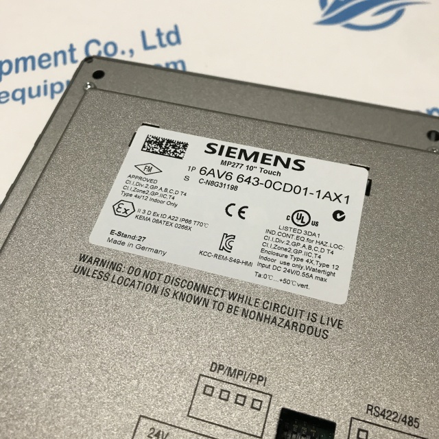 SIEMENS Touch Screen 6AV6643-0CD01-1AX1 SIMATIC MP 277 10" Touch Multi Panel with retentive memory 10.4" TFT display