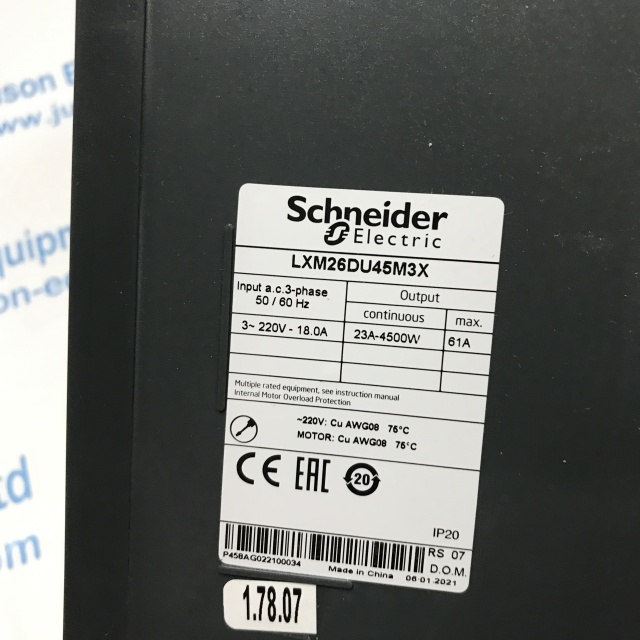 Schneider Servo Driver LXM26DU45M3X