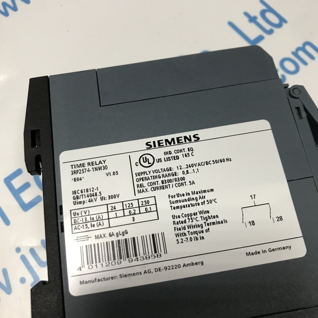 SIEMENS time relay 3RP2574-1NW30