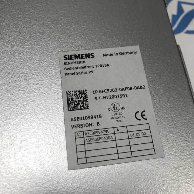 SIEMENS Temperature control module 6FC5203-0AF08-0AB2