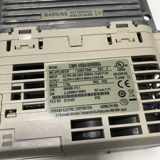 Yaskawa inverter CIMR-VBBA0006BBA