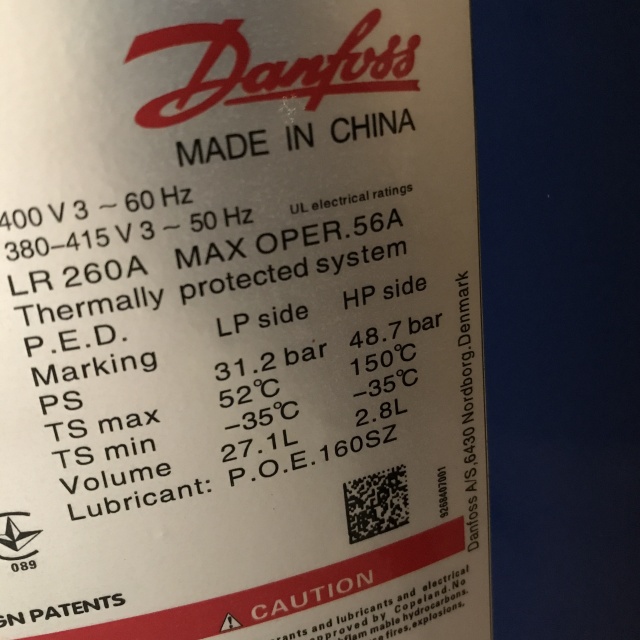 Danfoss scroll compressor DSH295B4APC
