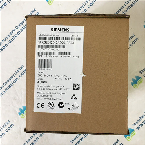 SIEMENS 6SE6420-2AD24-0BA1 MICROMASTER 420 built-in class A filter 380-480 V