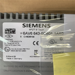 SIEMENS 6AV6643-0CB01-1AX0 SIMATIC MP 277 8" TOUCH TFT MULTI PANEL 7,5" TFT DISPLAY 6 MB CONFIGURING MEMORY, CONFIGURABLE WITH WINCC FLEXIBLE 2005 STANDARD SP1 OR HIGHER