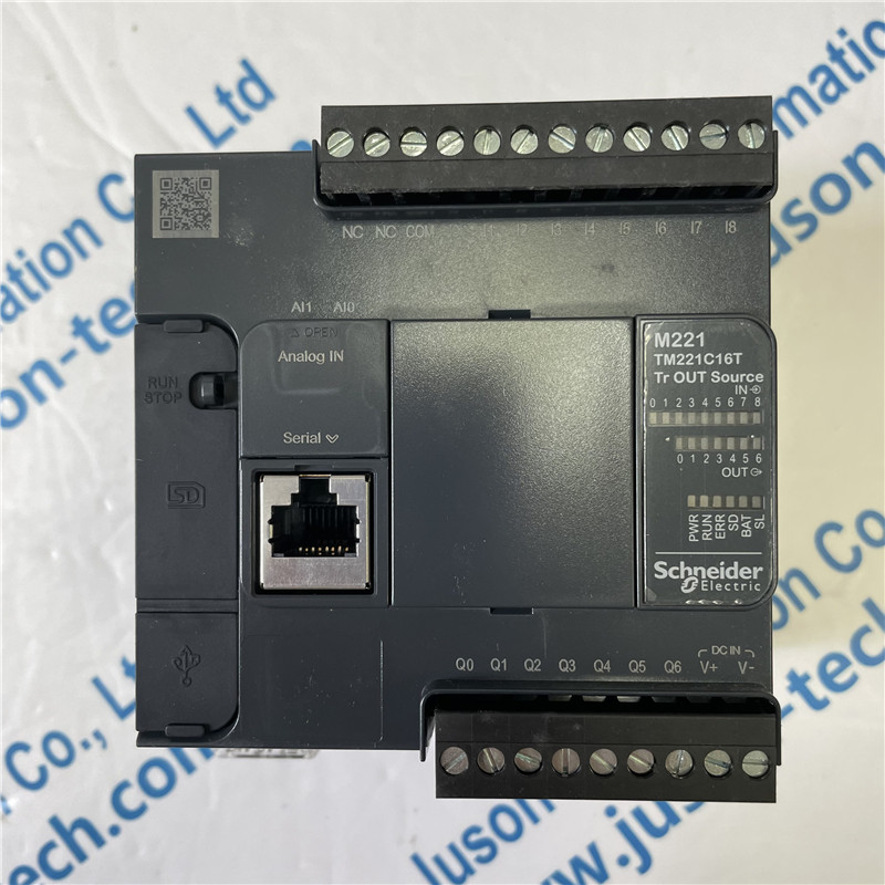 Schneider PLC programmable controller TM221C16T Logic controller, Modicon M221, 16 IO transistor PNP