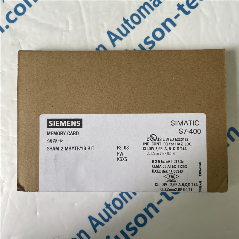 SIEMENS memory card 6ES7952-1AL00-0AA0 SIMATIC S7, RAM Memory Card for S7-400, long design, 2 Mbyte