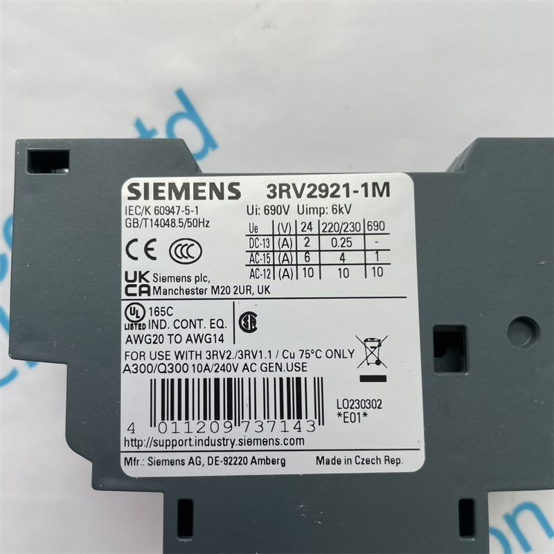 SIEMENS Motor circuit breaker accessories 3RV2921-1M