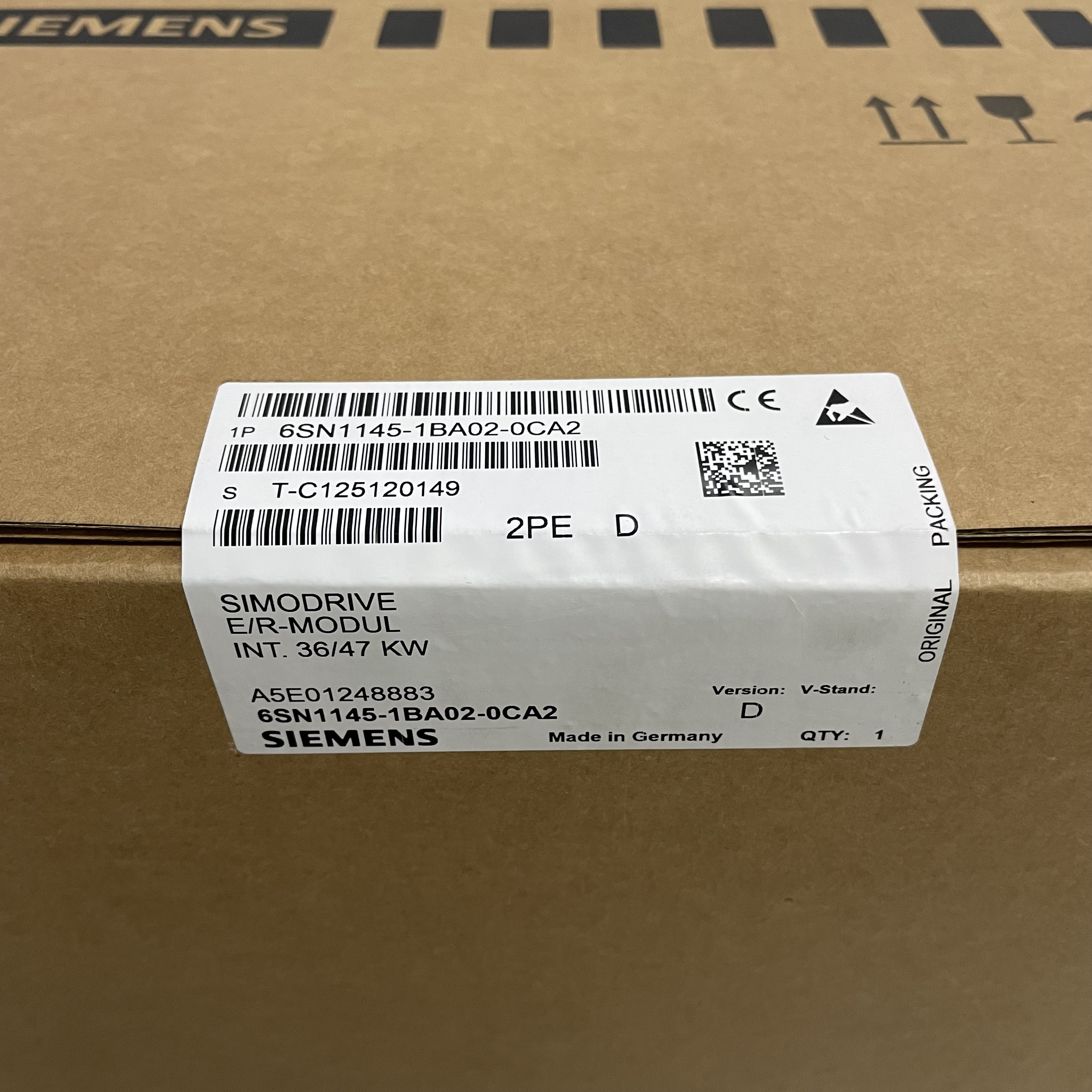 SIEMENS servo drive power supply 6SN1145-1BA02-0CA2