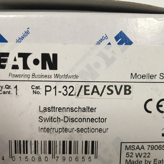 EATON disconnector P1-32 EA SVB