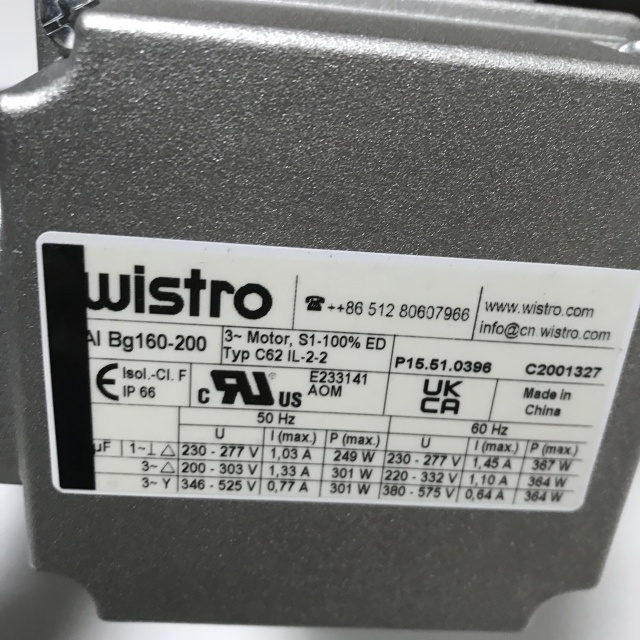 WISTRO Built in axial flow fan BG160-200 C62 IL-2-2