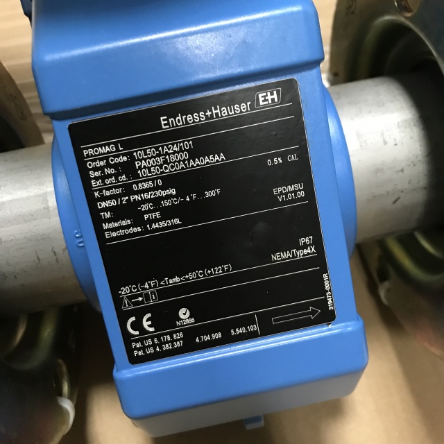 E+H Capacitive radar level gauge 10L50-QC0A1AA0A5AA