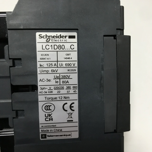 Schneider AC contactor LC1D80F7C