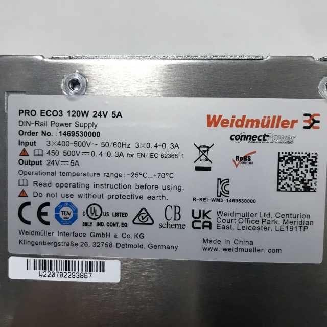 Weidmueller switching power supply 1469530000