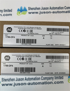 Allen Bradley PLC analog input/output module 1756-OF4 