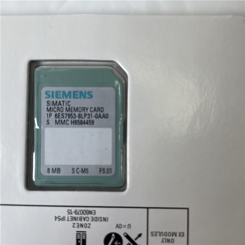 SIEMENS memory card 6ES7953-8LP31-0AA0 SIMATIC S7, Micro Memory Card for S7-300/C7/ET 200, 3, 3V Nflash, 8 MB