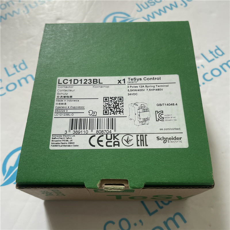 Schneider AC contactor LC1D123BL 