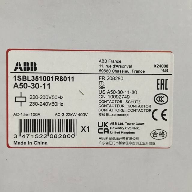 ABB Contactor A50-30-11 