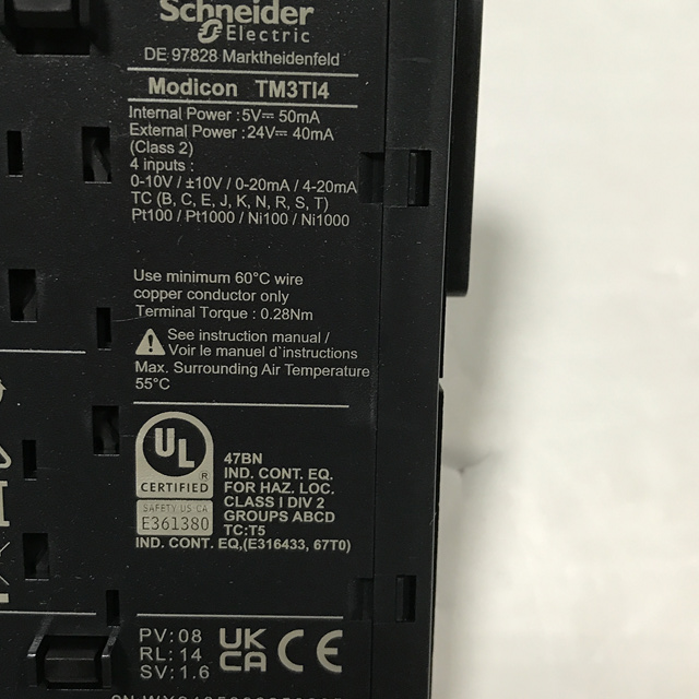 Schneider Analog input module TM3TI4