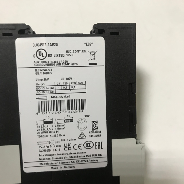 SIEMENS relay 3UG4512-1AR20