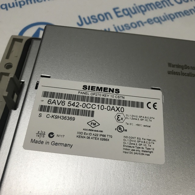 SIEMENS touch control board 6AV6542-0CC10-0AX0 SIMATIC OP 270 10" Operator panel 10.4" STN color display 2 MB configuration memory
