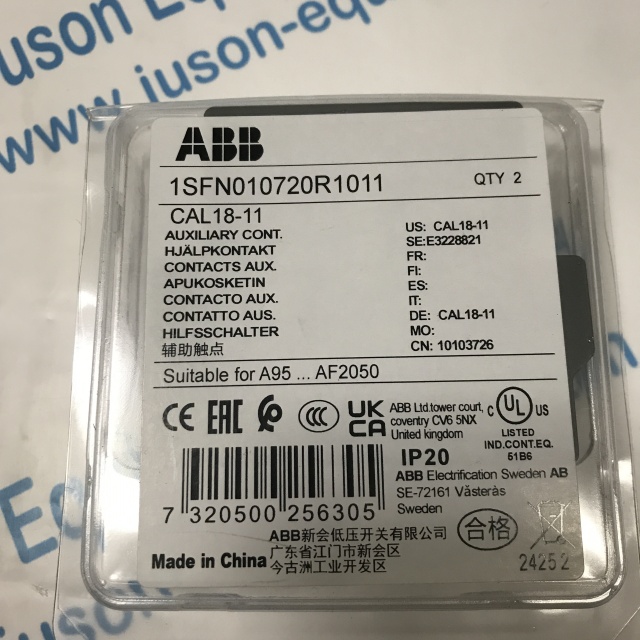 ABB Contactor accessories auxiliary contacts CAL18-11