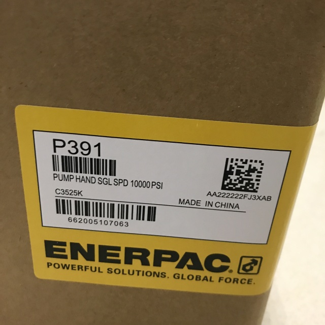 Enerpac manual hydraulic pump P391