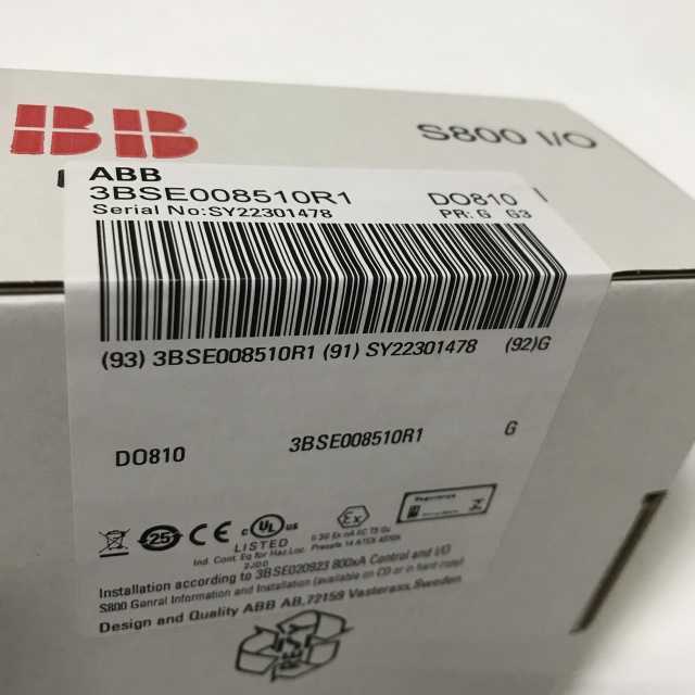 ABB PLC digital output module 3BSE008510R1 DO810 