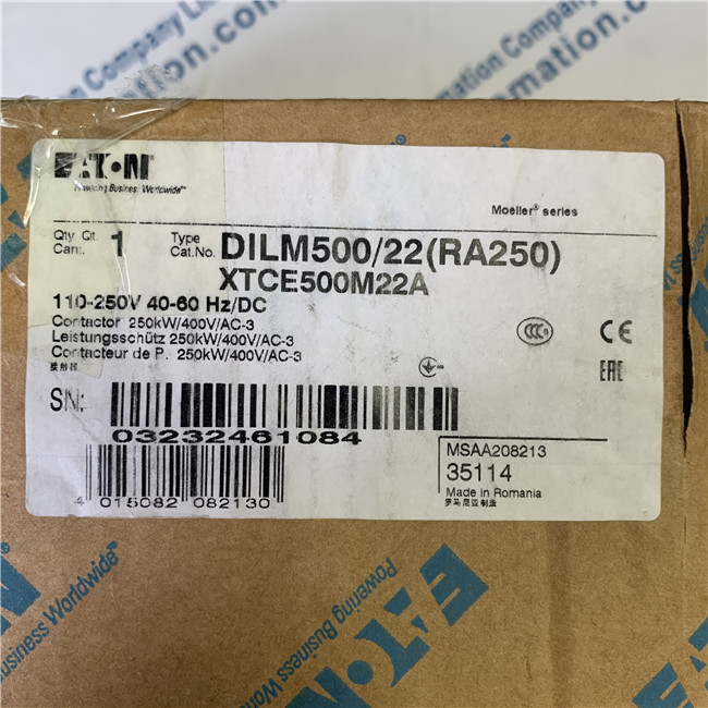 EATON AC contactor DILM500 22(RA250) 