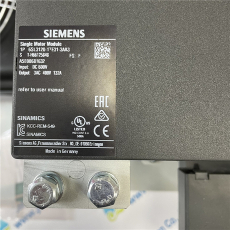 SIEMENS inverter 6SL3120-1TE31-3AA3 SINAMICS S120 SINGLE MOTOR