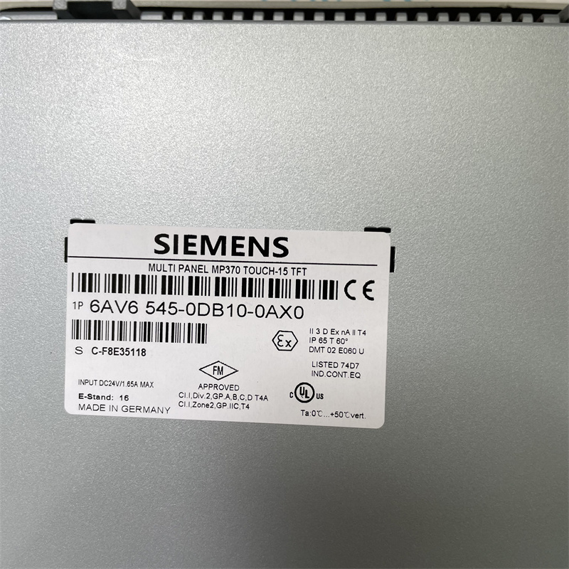 SIEMENS touch screen 6AV6545-0DB10-0AX0