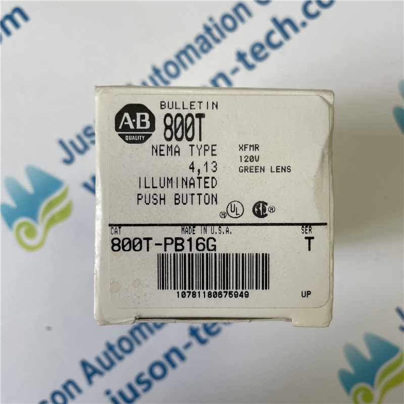 Allen Bradley Push Button Switch 800T-PB16G