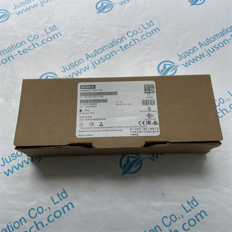 SIEMENS control unit module 6SL3244-0BB12-1FA0 SINAMICS G120 CONTROL UNIT CU240E-2 PN E-TYPE SAFETY INTEGRATED STO PROFINET 6DI, 3DO, 2AI, 2AO