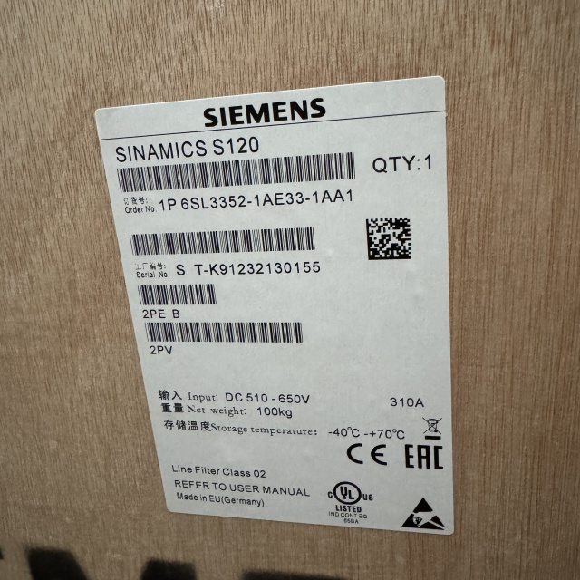 SIEMENS power filter 6SL3352-1AE33-1AA1