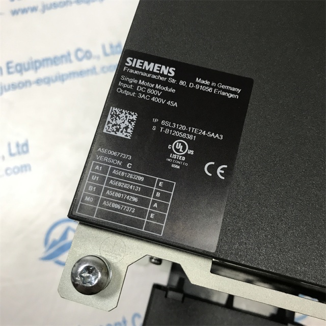 SIEMENS inverter 6SL3120-1TE24-5AA3 SINAMICS S120 Single Motor Module input: 