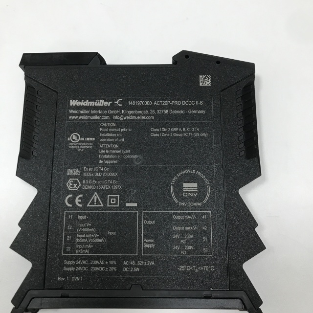Weidmuller Analog signal isolator ACT20P-PRO DCDC II-S