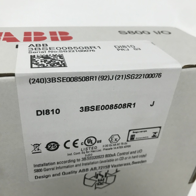 ABB PLC digital input and output module 3BSE008508R1 DI810