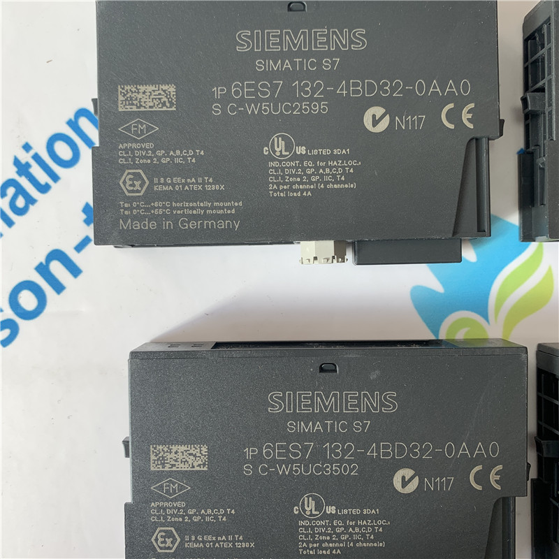 SIEMENS PLC switch output module 6ES7132-4BD32-0AA0,SIMATIC DP, 5 electronic modules for ET 200S, 4 DO standard 24 V DC/2 A, 15 mm width, 5 units per packing unit