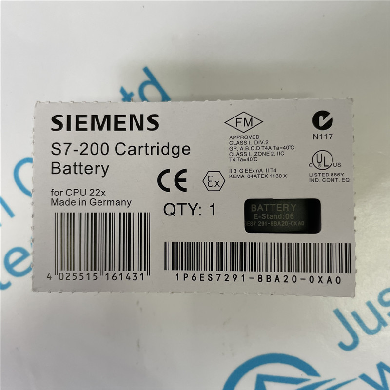 SIEMENS CPU battery module 6ES7291-8BA20-0XA0 SIMATIC S7-200, battery module BC 291 for long-term buffering of data,pluggable into memory module receptacle of