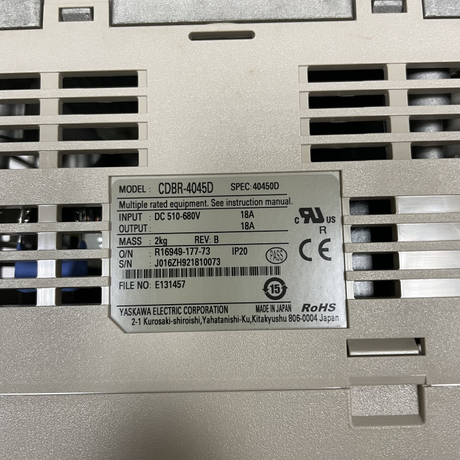 Yaskawa inverter CDBR-4045D
