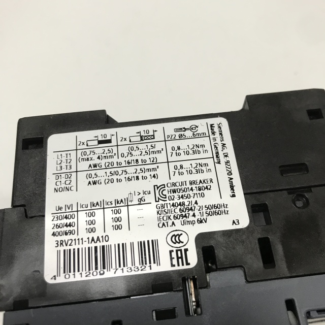 SIEMENS Motor protection circuit breaker 3RV2111-1AA10