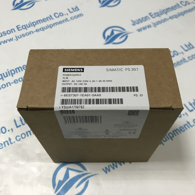 SIEMENS 6ES7307-1EA01-0AA0 SIMATIC S7-300 Regulated power supply PS307 input: 120/230 V AC, output: 24 V/5 A DC