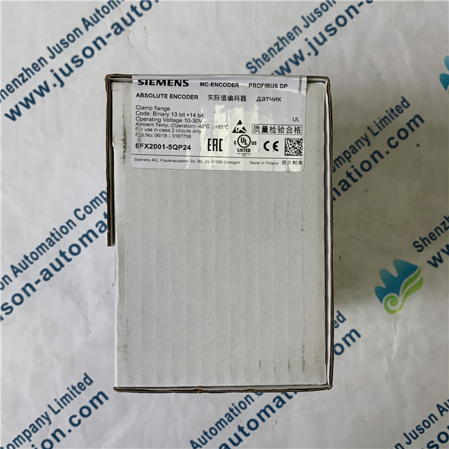 SIEMENS 6FX2001-5QP24 ABS. VALUE ENCODER MT 27 BIT 6FX2001-5QP24 SYNCHRONE WITH PROFIBUS DP OPERATING VOLTAGE 10-30 V CLAMP FLANGE WITH HOOD AND RADIAL PG